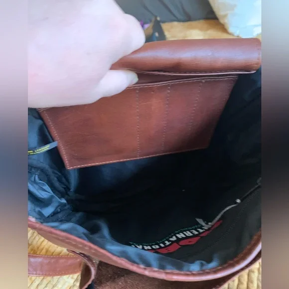 vtg 90s HOBO International Messenger Organizer - Picture 8 of 14